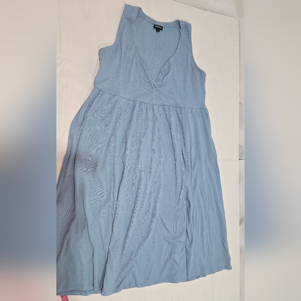 Torrid Light Blue Button-Up Top